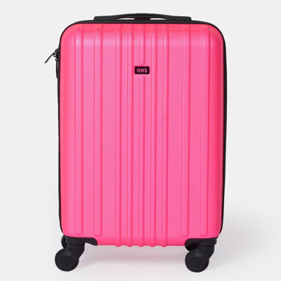 Pink carry on luggage wheels on sale