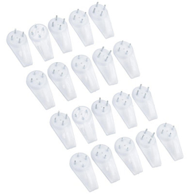 Hard Wall Nail In Hanging Hooks For Photo Frames Mirrors Pictures 40mm Large 20pc
