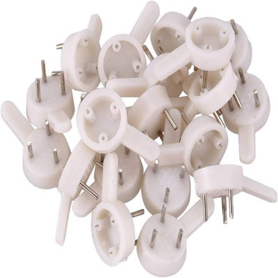 Hard Wall Picture Hook White 22mm Pack of 25