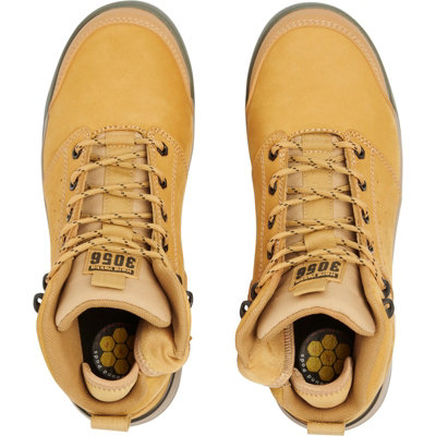 Hard Yakka 3056 Lace Zip Safety Boot Wheat
