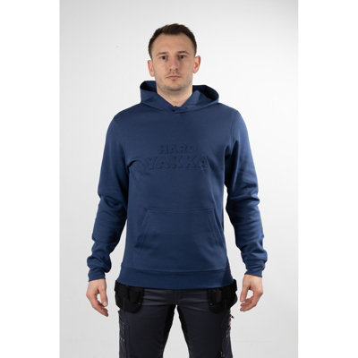 Hard Yakka - Embossed Pullover Hoodie - Blue - Hoodie - L