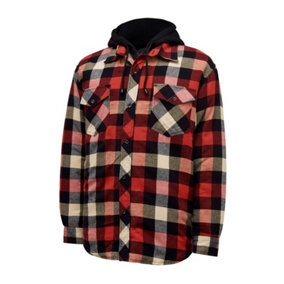 Hard Yakka - Quilted Flannel Shacket - Red - Jacket