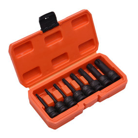 HARDEN 537038,, 1/2" impact torx bits sockets set 8 pcs sizes T30-T80mm