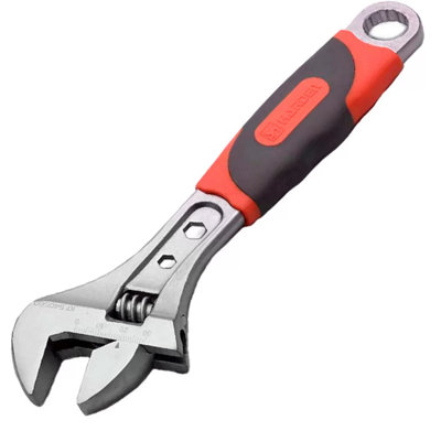 HARDEN 540558, adjustable wrench anti slip soft grip, sizes 210mm, 8"