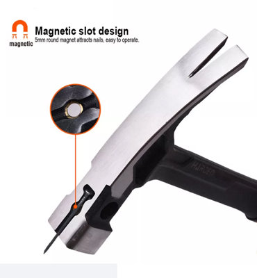 HARDEN 590217 straight claw hammer 450gr one piece construction magnetic - 3