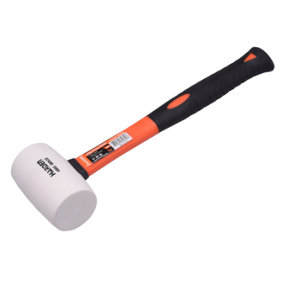 HARDEN 590432, rubber mallet non marking white head, 225 gram, fibreglass handle