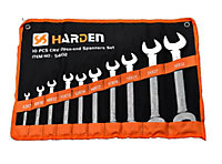 HARDEN double open metric spanners set 10 pcs, 5.5-27 mm (HAR 540102)