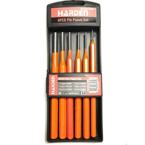 HARDEN heavy duty chisel punch set 6 pcs, hardened in handy case (HAR 610836)