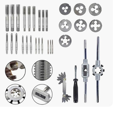 HARDEN metric tap and die set 32 pcs in metal case M3-M12 ( HAR 610453 )