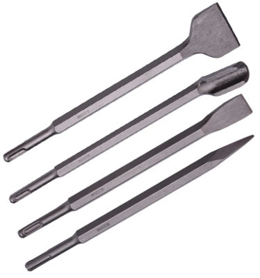 HARDEN SDS plus chisel set point, U shape, flat 20mm and flat 50mm, CrV steel