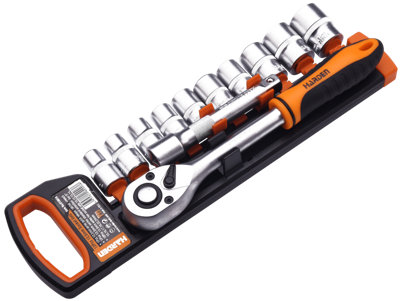 HARDEN socket set 1/2", reversible quick release ratchet handle and hex keys set