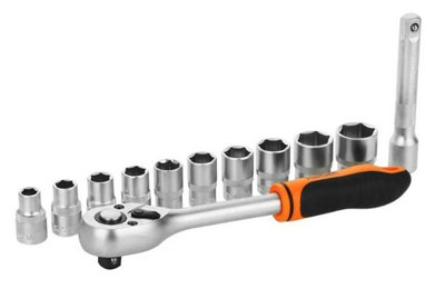 HARDEN socket set 1/2", reversible quick release ratchet handle and hex keys set