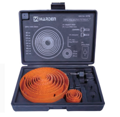 HARDEN wood hole saw set 16 Pcs 19-127mm hardness:46-63HRC (HAR 610548)