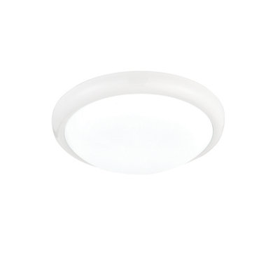 Hardin Integrated LED Flush Ceiling Fitting Gloss White CCT