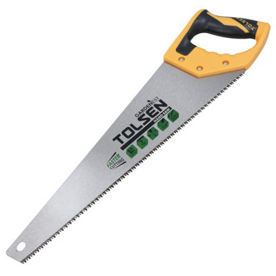 22-Inch Hardpoint Handsaw With Soft Grips - 7 TPI Wood Saw For Quick Cutting