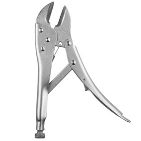 Hardys 10" Locking-jaw Pliers - Adjustable Mole Wrench Grips with Quick Release, Nickel Plated Metal, Serrated Jaw Vice Clamps