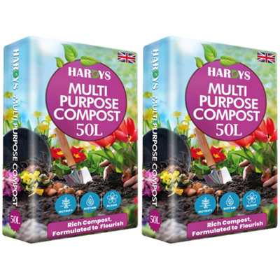 Hardys 100L All-Plant Multi-purpose Compost - Ideal for Young & Mature Plants, Potting and Growing Compost Soil, Loam Based