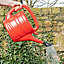 Hardys 10L Watering Can - Detachable Rose Head Sprinkler, Long Stem, Wraparound Handle, Indoor Plant & Outdoor Garden - Red