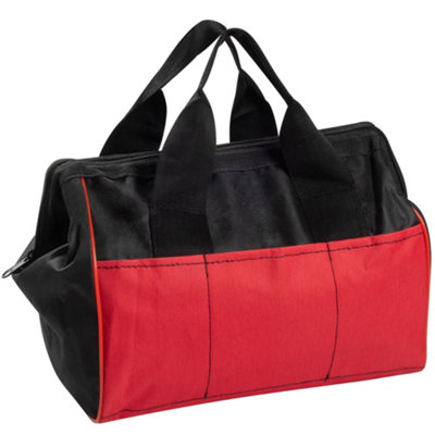Wide Mouth Tool Bag, Canvas Tool Bag, Hand Tool Bag Waterproof Heavy Duty Large Capacity Wide Mouth Canvas Portable Tool Tote, Power Tool Organizer Pouch (20 Inch