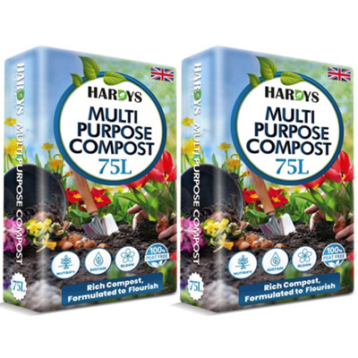 Hardys 150L All-Plant Multi-purpose Compost - Ideal for Young & Mature Plants, Potting and Growing Compost Soil, Loam Based