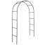 Hardys 2.4M Metal Garden Arch - Ideal Trellis Support for Climbing Plants, Arbour Archway Garden Path Feature, Coated Steel, Black