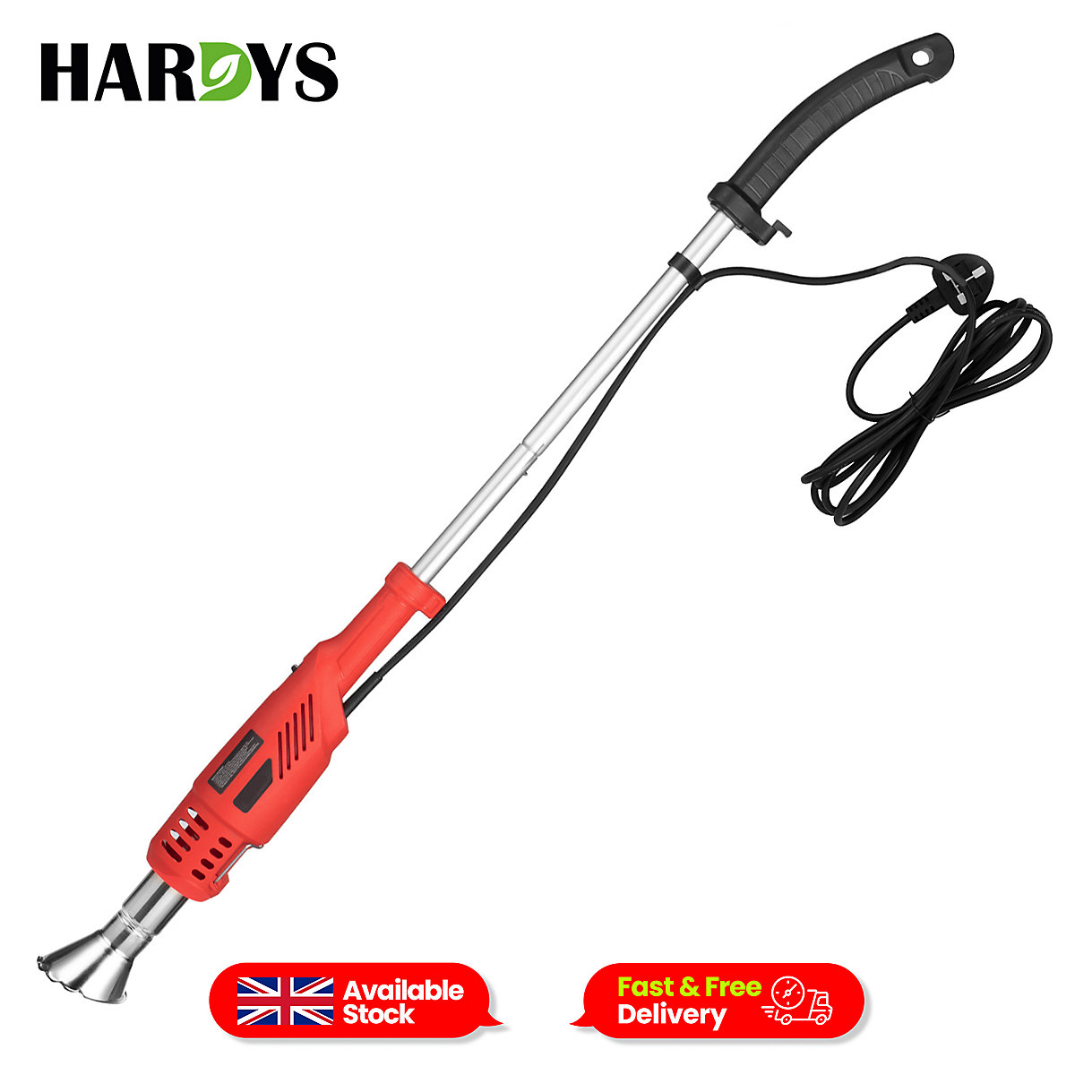 Hardys 2-in-1 Electric Weed Killer Burner - Gas Free Garden & Patio Weeder, 2000w Adjustable Control, Long Handle, BBQ Lighter Hardys 2-in-1 Electric Weed Killer Burner - Gas Free Garden & Patio Weeder, 2000w Adjustable Control, Long Handle, BBQ Lighter