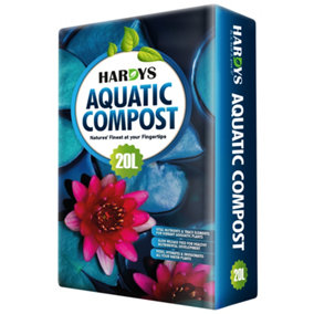 Hardys 20L Aquatic Compost - Loam Based with Sand & Grit, Nutrient Rich 6 Week Feed, Helps Inhibit Greening & Algae Growth