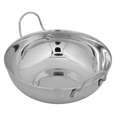 Hardys 21cm Curry Serving Dish, Set of 5 - Stainless Steel, Balti Serving Dish with Handles, Deep Round Bottom - 21cm Diameter