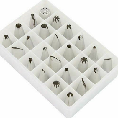 Hardys 24pcs Pastry Cake Decorating Nozzles Tips Set Kit for Icing Piping Bag Tool Pen