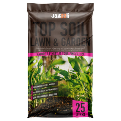 Hardys 25L Multi Purpose Top Soil - Optimal Root Growth, Build & Fix Lawns, Nutrient Rich Planting Compost, Quality Screened