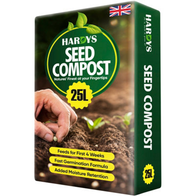 Hardys 25L Seed Sowing Compost - Ideal for Seedlings, Rooting Cuttings and Propagating, Loam Based & Nutrient Balanced