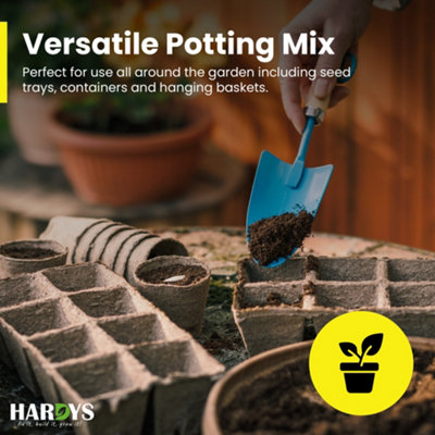 Hardys 25L Seed Sowing Compost - Ideal for Seedlings, Rooting Cuttings and Propagating, Loam Based & Nutrient Balanced