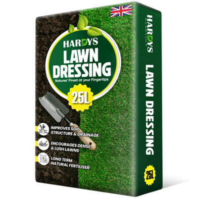 Hardys 25L Turf & Lawn Top Dressing Soil Sandy Loam Base, Open Texture, Nutrient Enriched for