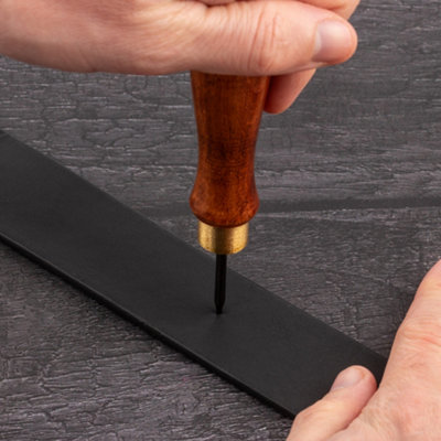 Hardys 3pc Bradawl Set - Square Point, Round Point, Chisel Point, Carbon Steel Heads and Wooden Handle - 5 inch (127mm)