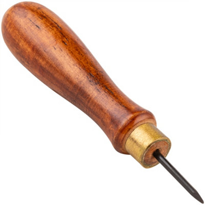 Hardys 3pc Bradawl Set - Square Point, Round Point, Chisel Point, Carbon Steel Heads and Wooden Handle - 5 inch (127mm)