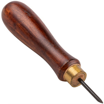 Hardys 3pc Bradawl Set - Square Point, Round Point, Chisel Point, Carbon Steel Heads and Wooden Handle - 5 inch (127mm)