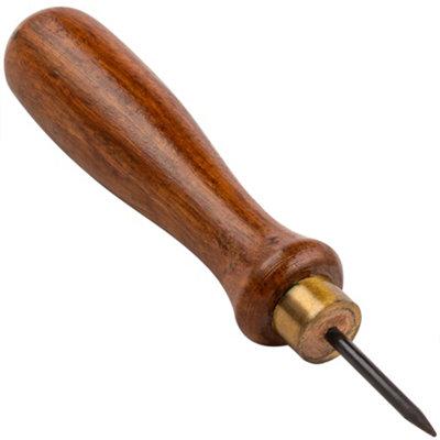 Hardys 3pc Bradawl Set - Square Point, Round Point, Chisel Point, Carbon Steel Heads and Wooden Handle - 5 inch (127mm)