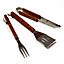 Hardys 3pc Stainless Steel BBQ Grill Tools Set Utensil Accessory Outdoor Grilling Kit