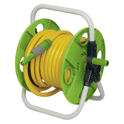 Hardys 45m Garden Hose Pipe Reel Tidy Carry Cart Portable Freestanding Water Trolley