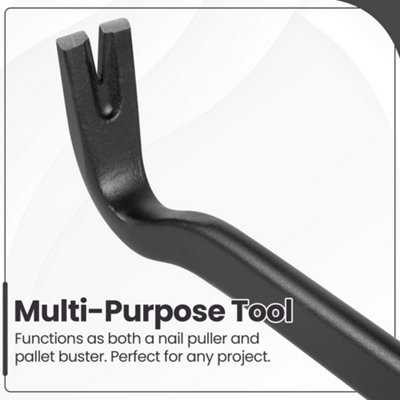 Hardys 48 Wrecking Crow Bar Steel Utility Crowbar Swan Neck with Chisel End Floorboard Nail Puller