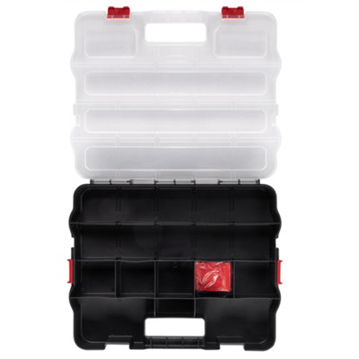 Hardys 48cm Large Stackable Plastic Toolbox Storage Compartment DIY Organiser Layer Clip Tray Case - 6
