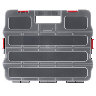 Hardys 48cm Large Stackable Plastic Toolbox Storage Compartment DIY Organiser Layer Clip Tray Case - 7