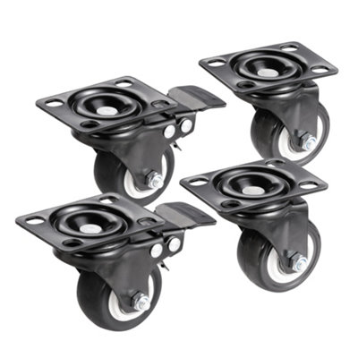 Hardys 4x Heavy Duty Swivel Castor Wheels Trolley Furniture Caster Rubber 200kg 50mm Price Comparisons | Compare The Build
