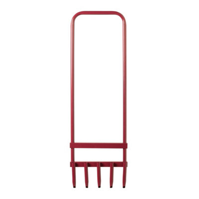 Hardys 5 Tine Aerator Hollow Prong Soil Corer Improves Lawn Drainage Reduces Compaction Powder Coated Steel 92cm x 29cm