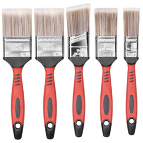 Hardys 5pc Fine Paint Brush Set Soft Synthetic Bristles Home Painting DIY Decorating