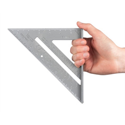 Hardys 7" Aluminium Combination Square - Metric, Straight Edge Speed Ruler, Carpentry, Roof & Engineer Square, 45 & 90 Degree