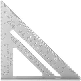 Hardys 7" Aluminium Combination Square - Metric, Straight Edge Speed Ruler, Carpentry, Roof & Engineer Square, 45 & 90 Degree