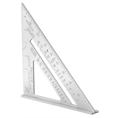 Hardys 7" Aluminium Combination Square - Metric, Straight Edge Speed Ruler, Carpentry, Roof & Engineer Square, 45 & 90 Degree