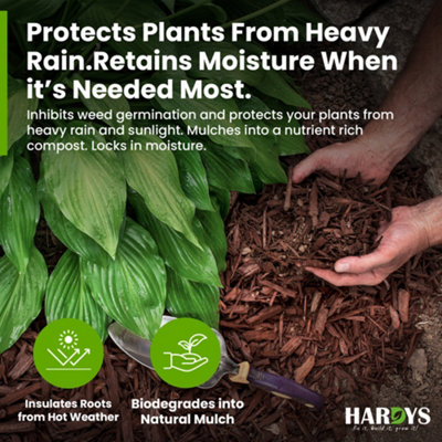 YouGarden Ornamental Spruce Bark Mulch XL 70 Litres - Mulches For Plants - Mulch For Gardening Spruce Bark Wood Chippings For Weed Control - Supplied In XL 70L Bag