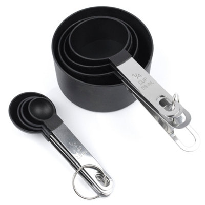 Hardys 8pc Stainless Steel Measuring Spoon Set Cups Kitchen Cooking ...
